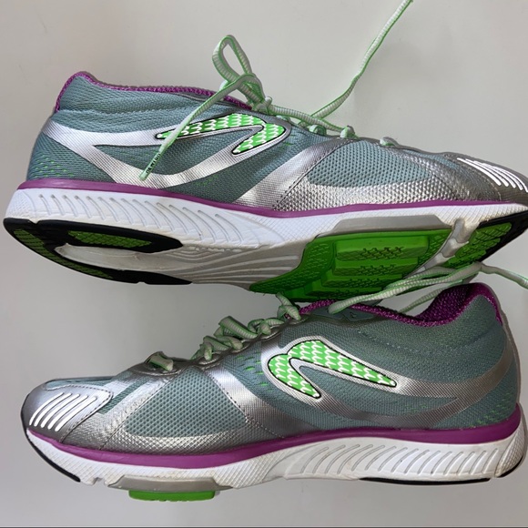 Newton 3.0 Running Shoes Women’s 10.5 purple silver green - Picture 5 of 9